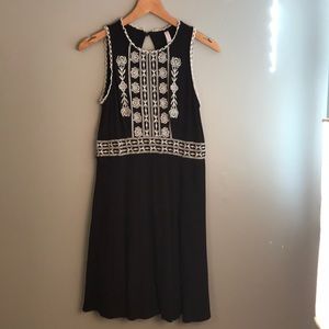 Brown mid-length cotton dress